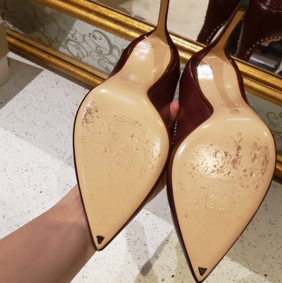 100% Authentic Francesco Russo Nappa Bordeaux Pump - Picture 7 of 13